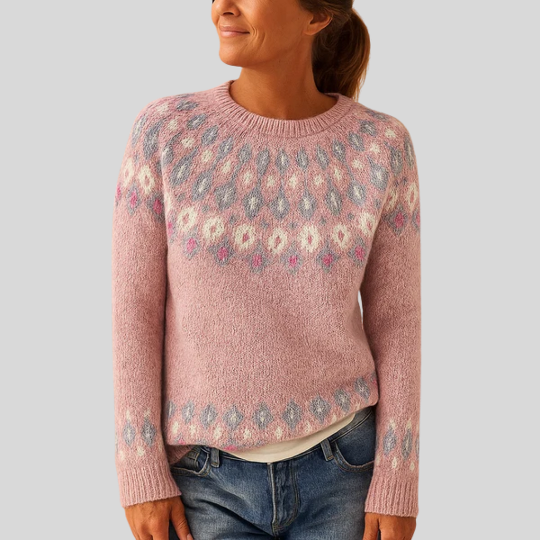 Dames Gebreide Trui met Print