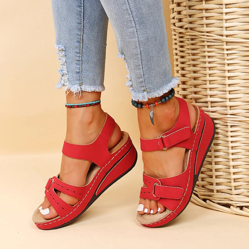 Sleehak Sandalen voor Dames met Klittenbandsluiting