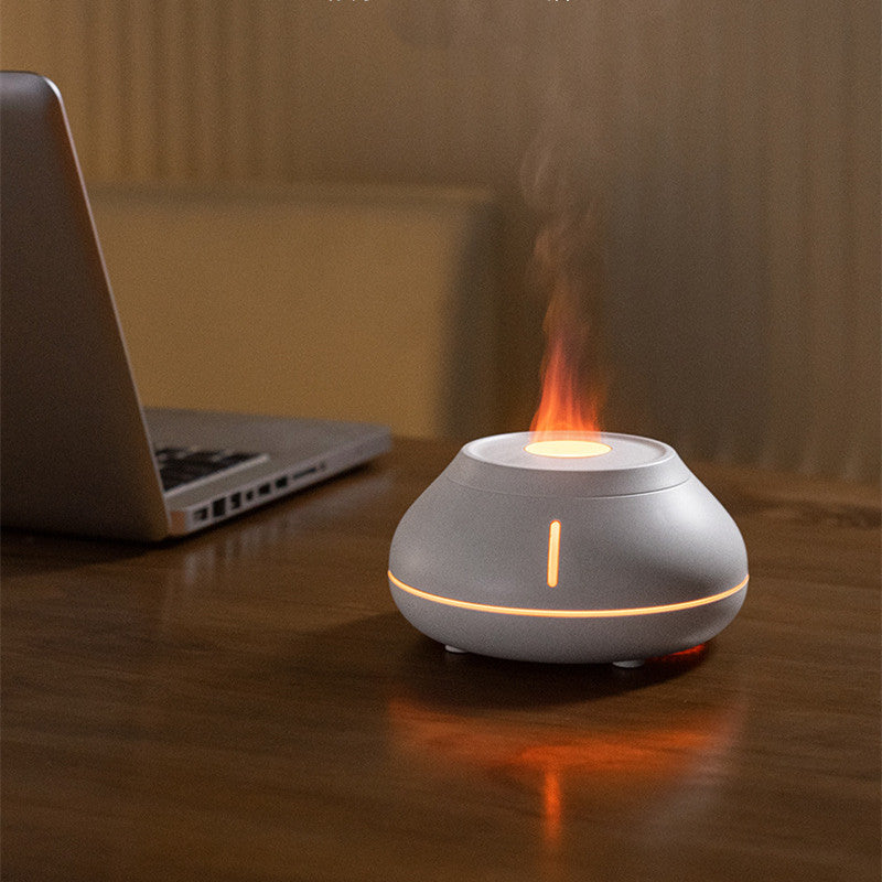 Vlam aroma diffuser met kleurlicht, 130 ml en 8 uur werking