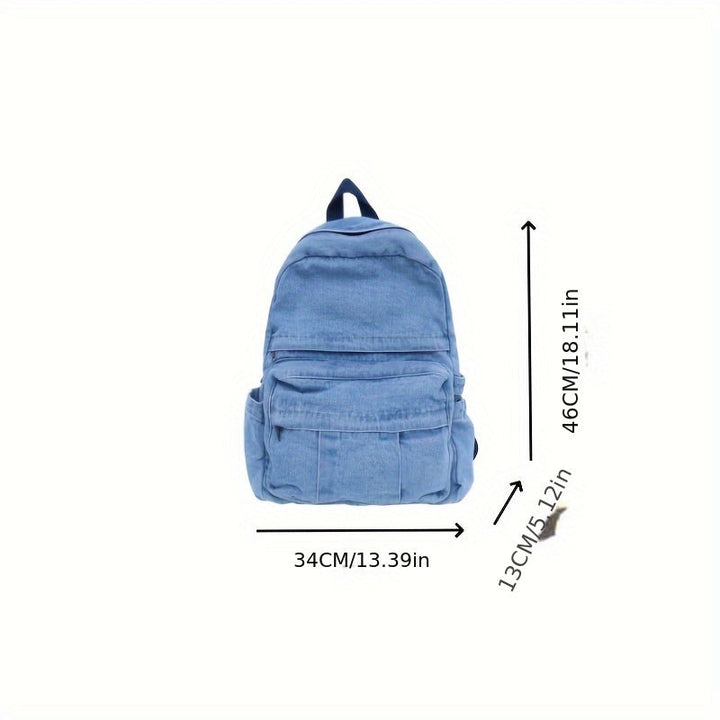 Casual Denim Rugzak – Trendy en Veelzijdige Reistas voor Mannen en Vrouwen
