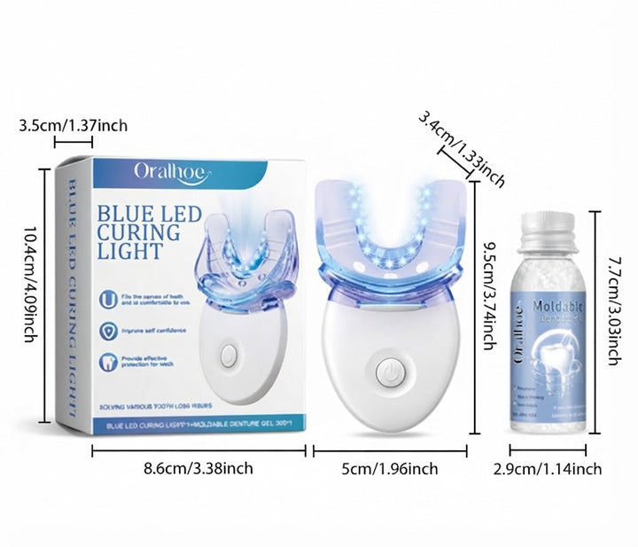 Kunstgebit | LED Tandreparatieset | Kneedbare Gel voor Kunstgebit | Futusly