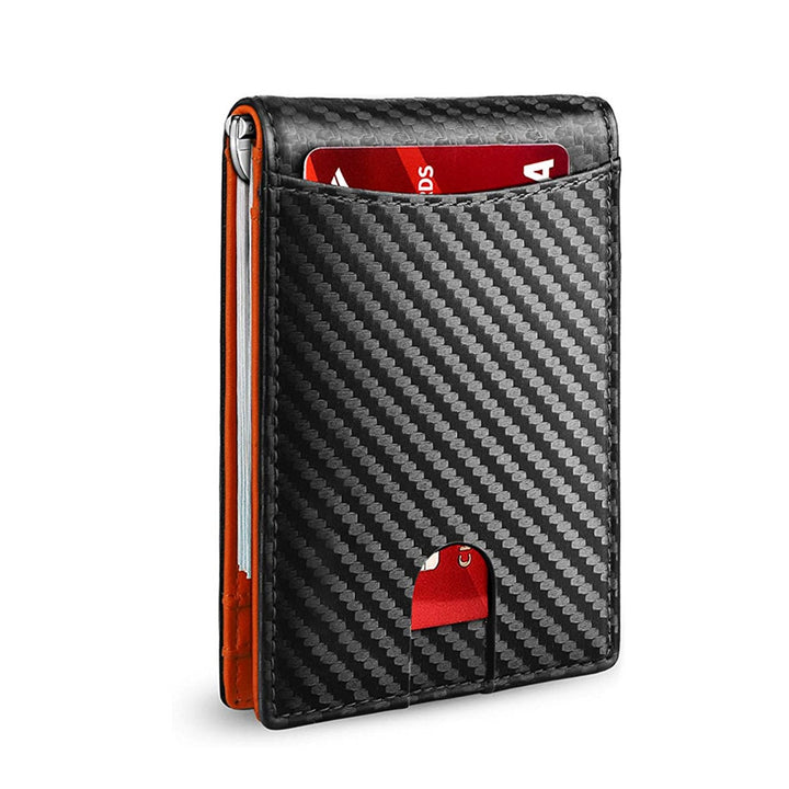 Slim RFID-portemonnee voor heren | Leren kaarthouder | Zwart
