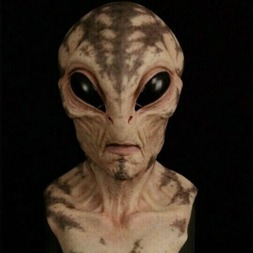 Realistisch CosmicMorph Aliëngezicht | Halloweenkostuum-accessoire, volledig handbeschilderd