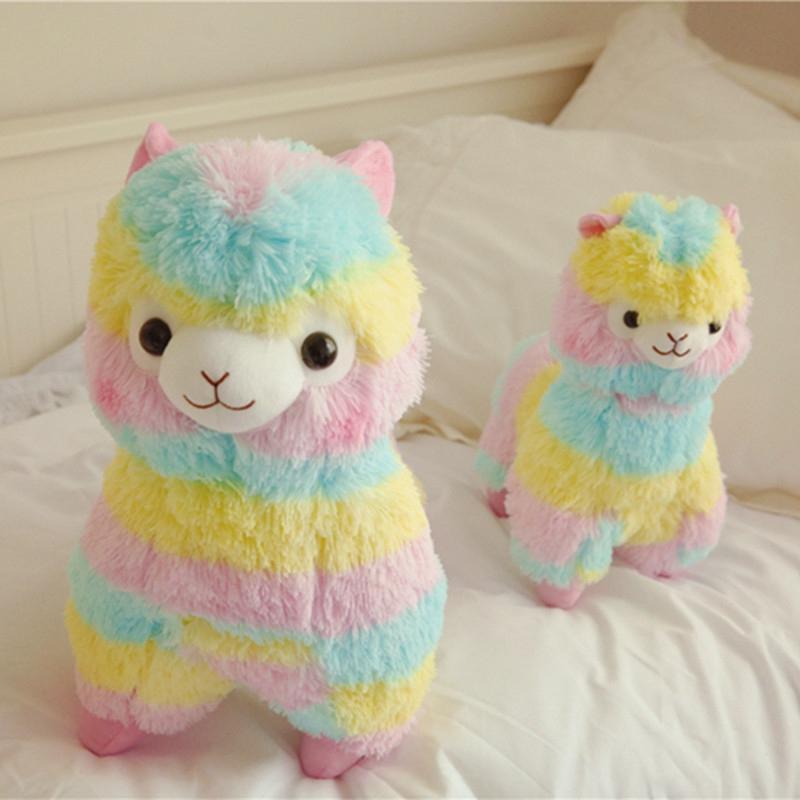 Zacht Regenboog Alpaca Knuffeldier voor Baby's en Kinderen