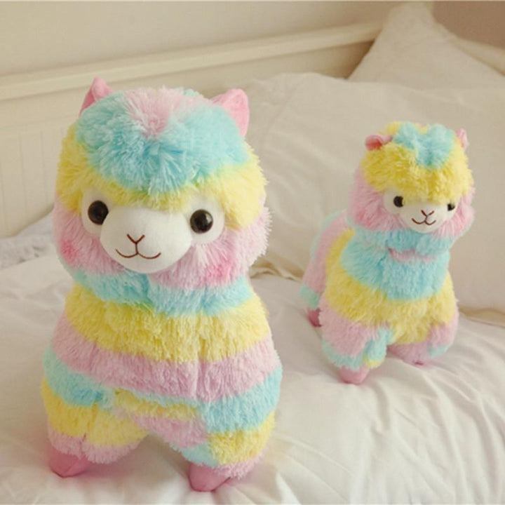 Zacht Regenboog Alpaca Knuffeldier voor Baby's en Kinderen