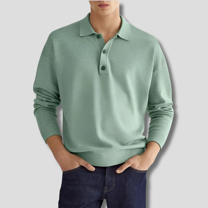 Heren katoenen poloshirt