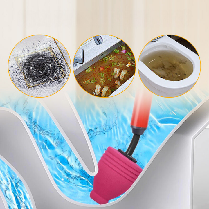 AirBlast Pro Hogedruk Afvoerreiniger | Krachtige Pneumatische Ontstopper voor Toiletten, Wastafels en Afvoeren