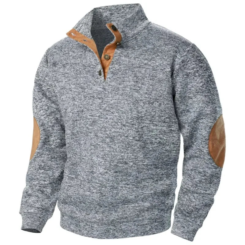 Heren V-hals Sweatshirt voor Outdoor & Casual Stijl