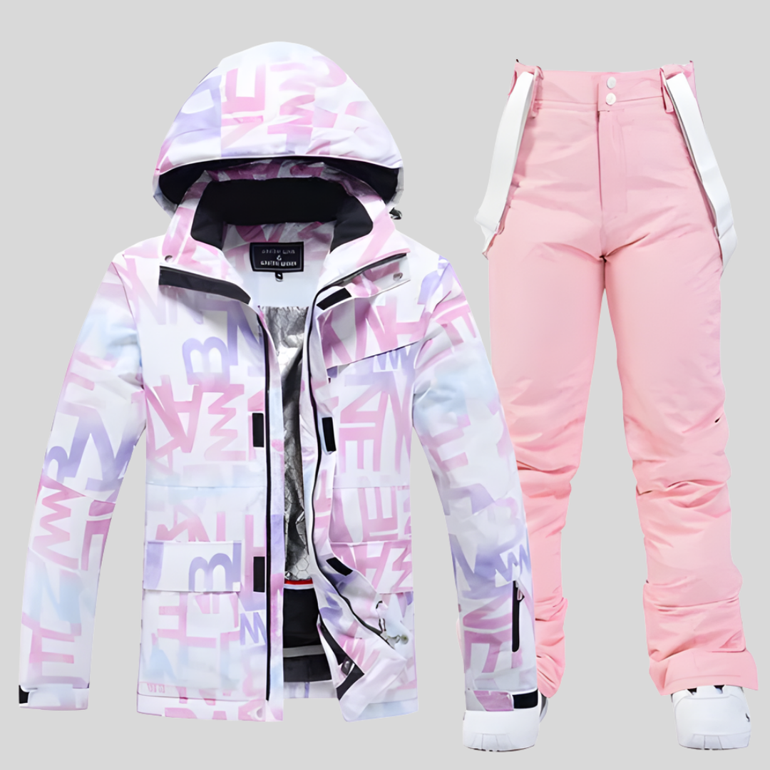 Ski-outfitset functioneel winterontwerp