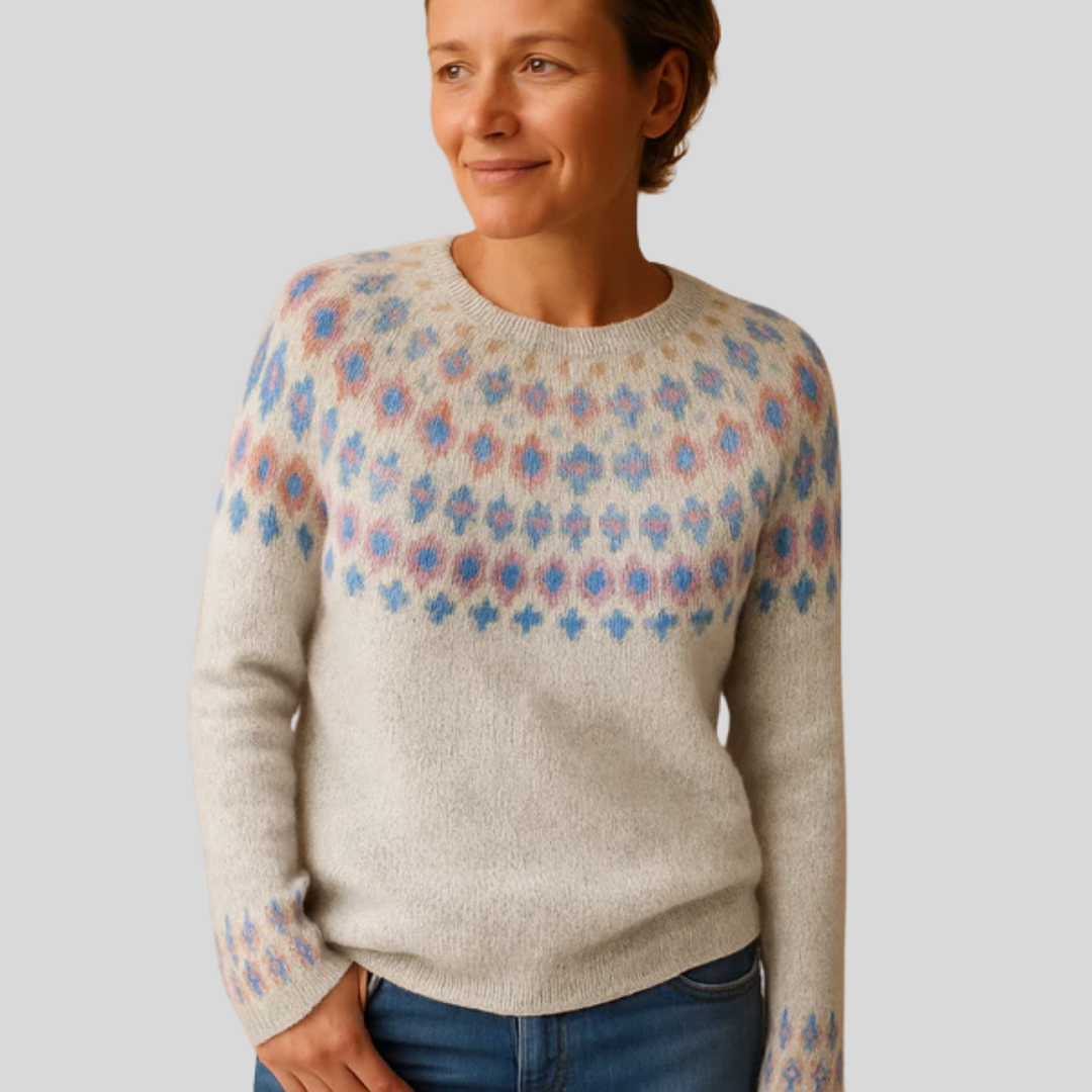 Dames Gebreide Trui met Print