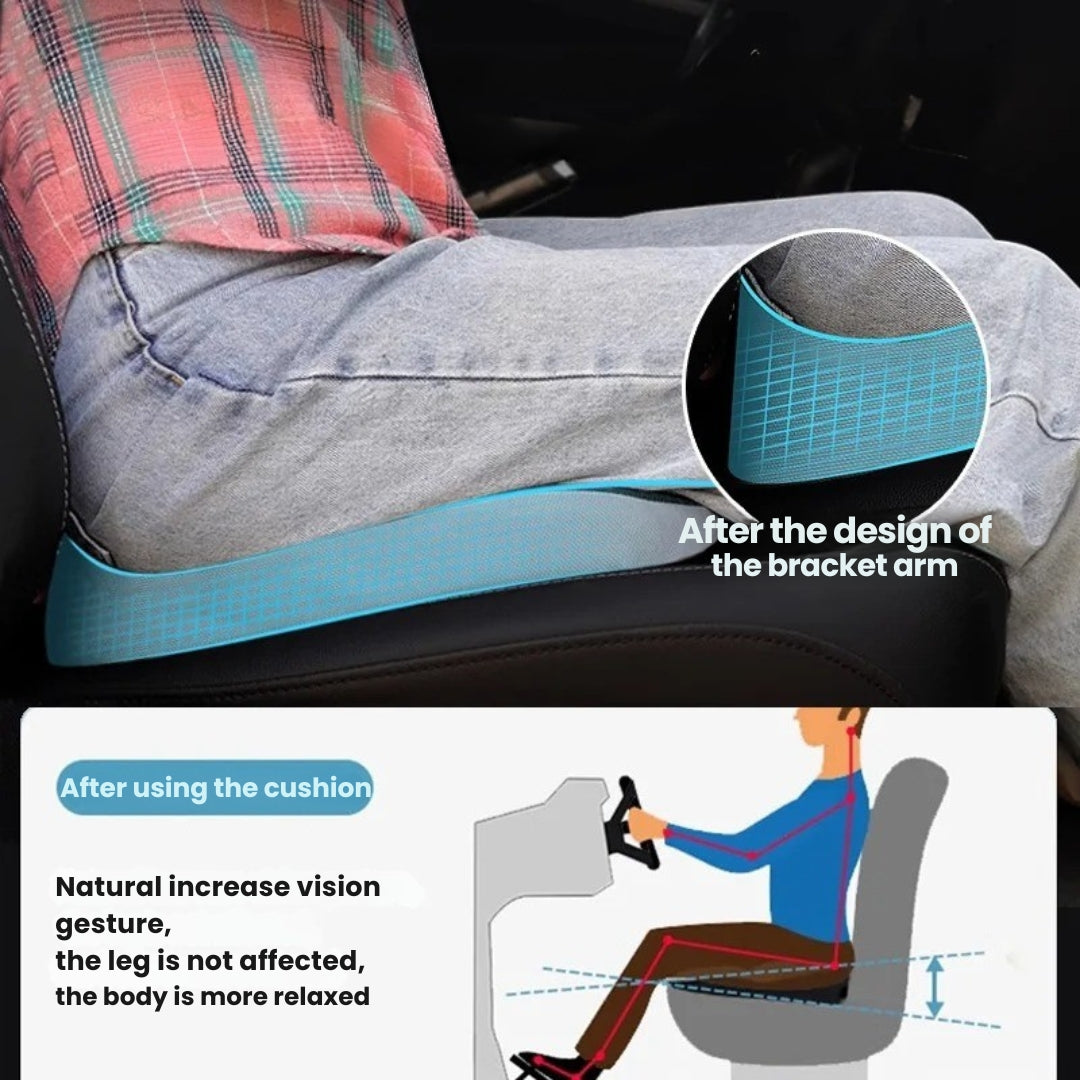Orthopedisch autostoelkussen – Comfortabel kussen met antislip onderkant voor betere ondersteuning