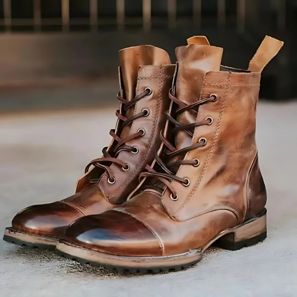Vintage Martin Boots voor Heren in Western Stijl