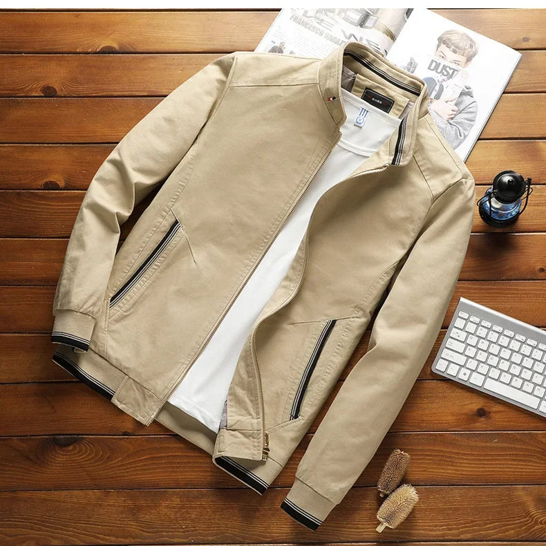 Stijlvol Katoenen Bomberjack met Tijdloze Pasvorm