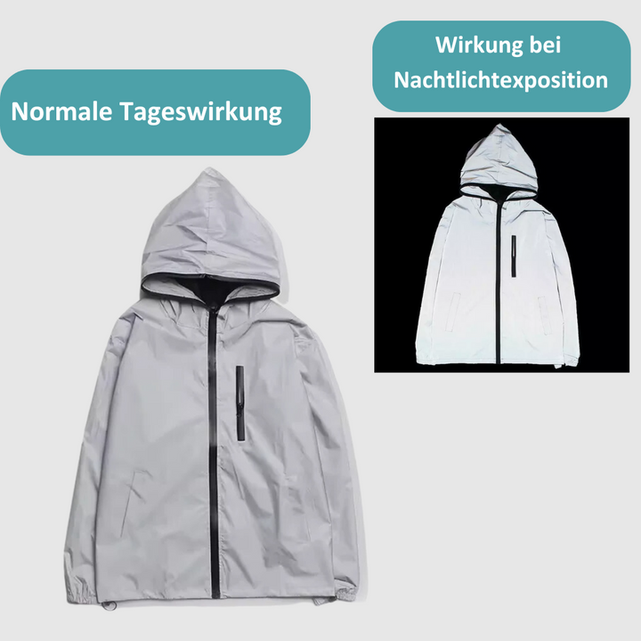 Hoogreflecterende en Waterdichte Uniseks Regenjas - LumiSafe