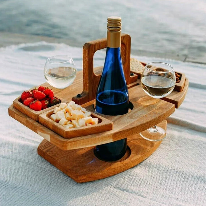 Draagbare, opklapbare houten picknicktafel