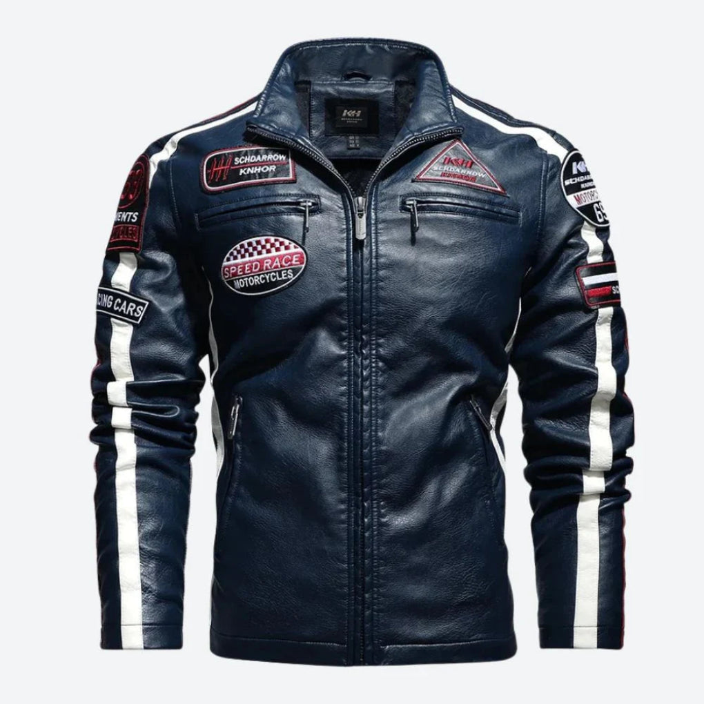 Stijlvol Zwart Heren Motorjack