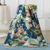 Weelderige bloemenkraanvogelbadhanddoek - elegant comfort met artistieke flair