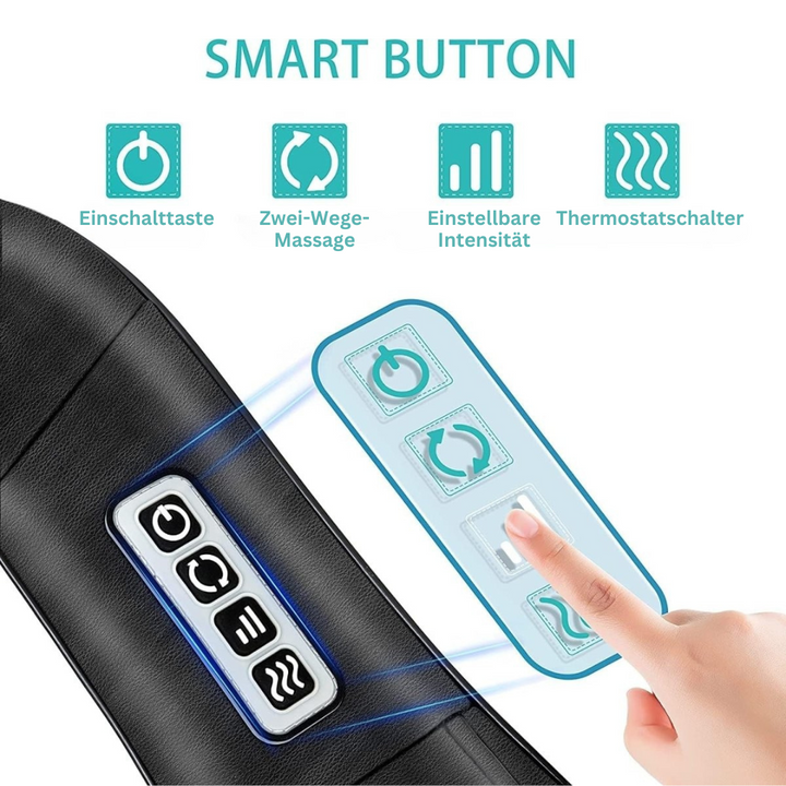 Shiatsu Massagekussen met Infrarood - AuraComfort
