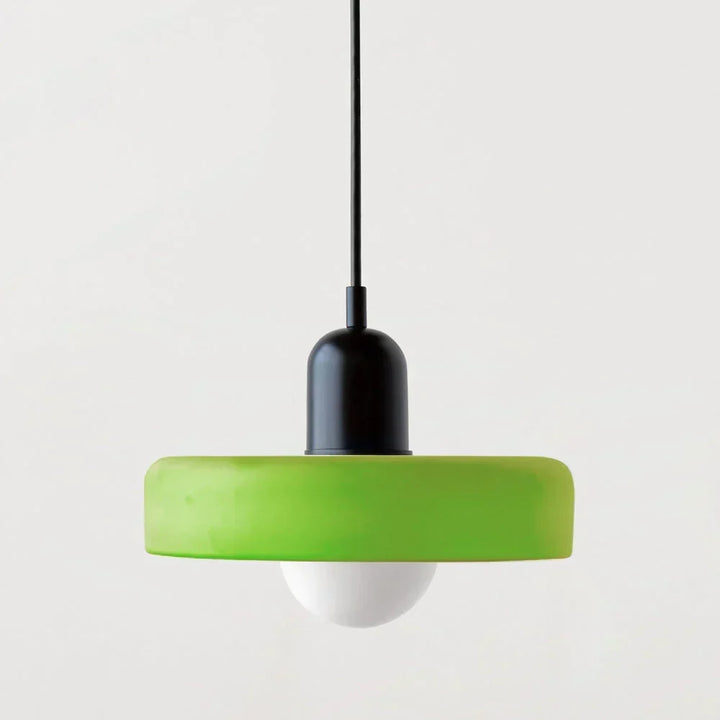 Bauhaus pendelleuchte van gekleurd glas