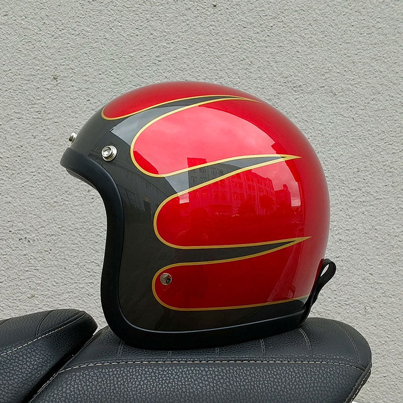 AeroGuard Vintage Helm Gecertificeerd volgens DOT- en ECE-Normen