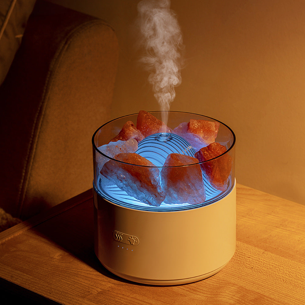 Aroma diffuser met zoutkristal, 7 ledkleuren en 2 standen