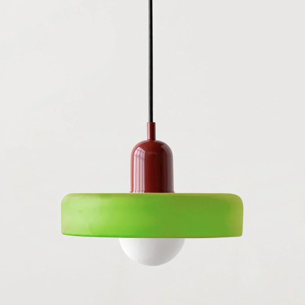 Bauhaus pendelleuchte van gekleurd glas
