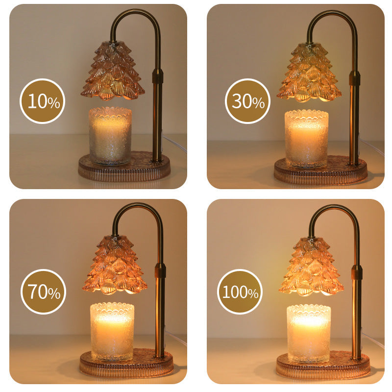 Kaarsenwarmer lamp met timer en dimmer voor geurkaarsen in een pot