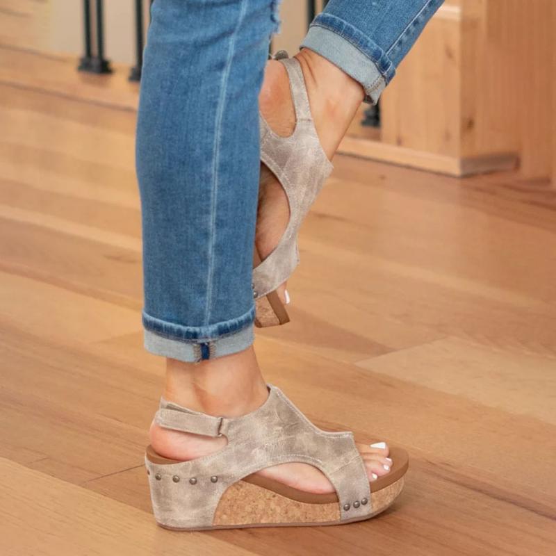 Egonomisch Leren Dames Sandalen met Extra Support