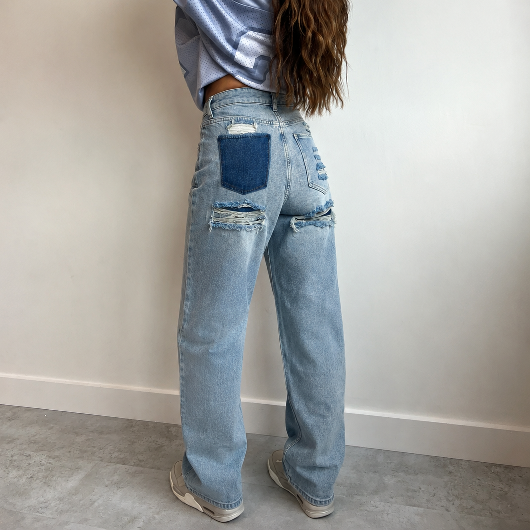 Dames Vintage Ripped Jeans - Straight Fit & Tijdloze Stijl