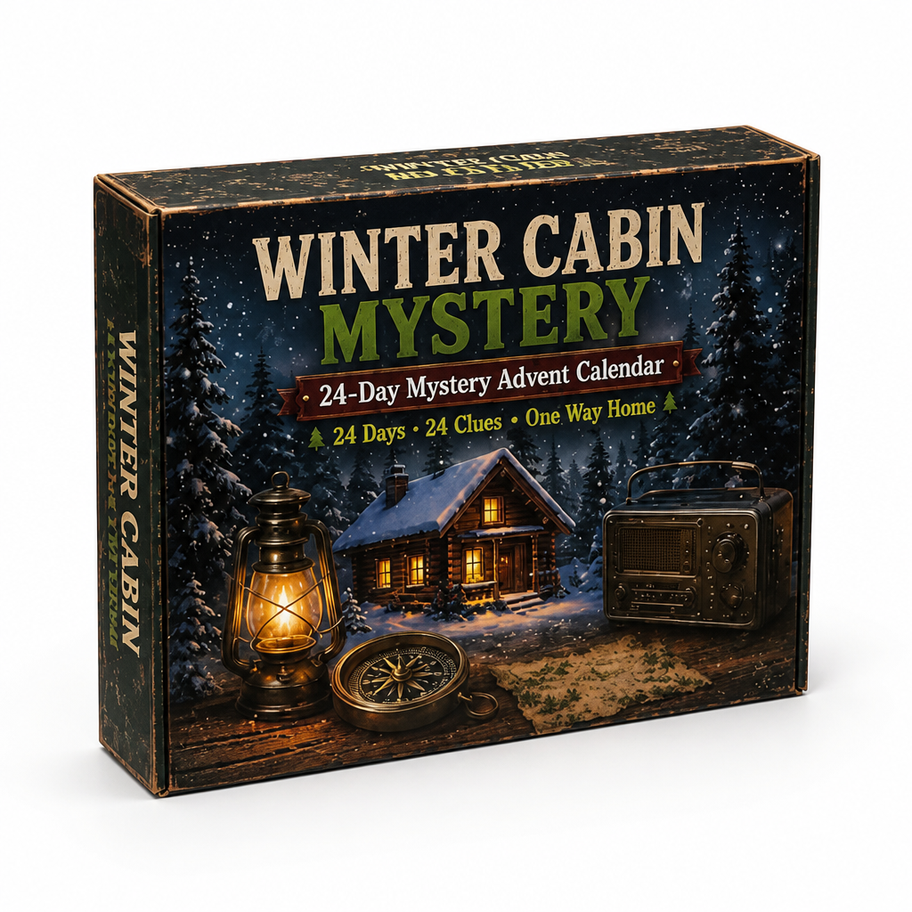 24-daagse escaperoom-puzzel-adventskalender met 6 geheime thema's
