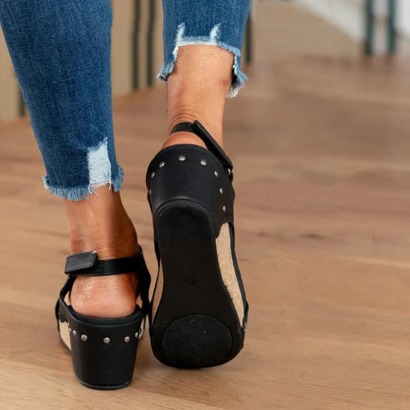 Egonomisch Leren Dames Sandalen met Extra Support