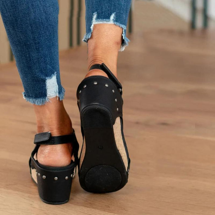 Egonomisch Leren Dames Sandalen met Extra Support
