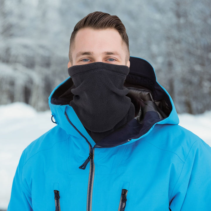 Fleece nekwarmer met trekkoord – bedekt hals en half gezicht