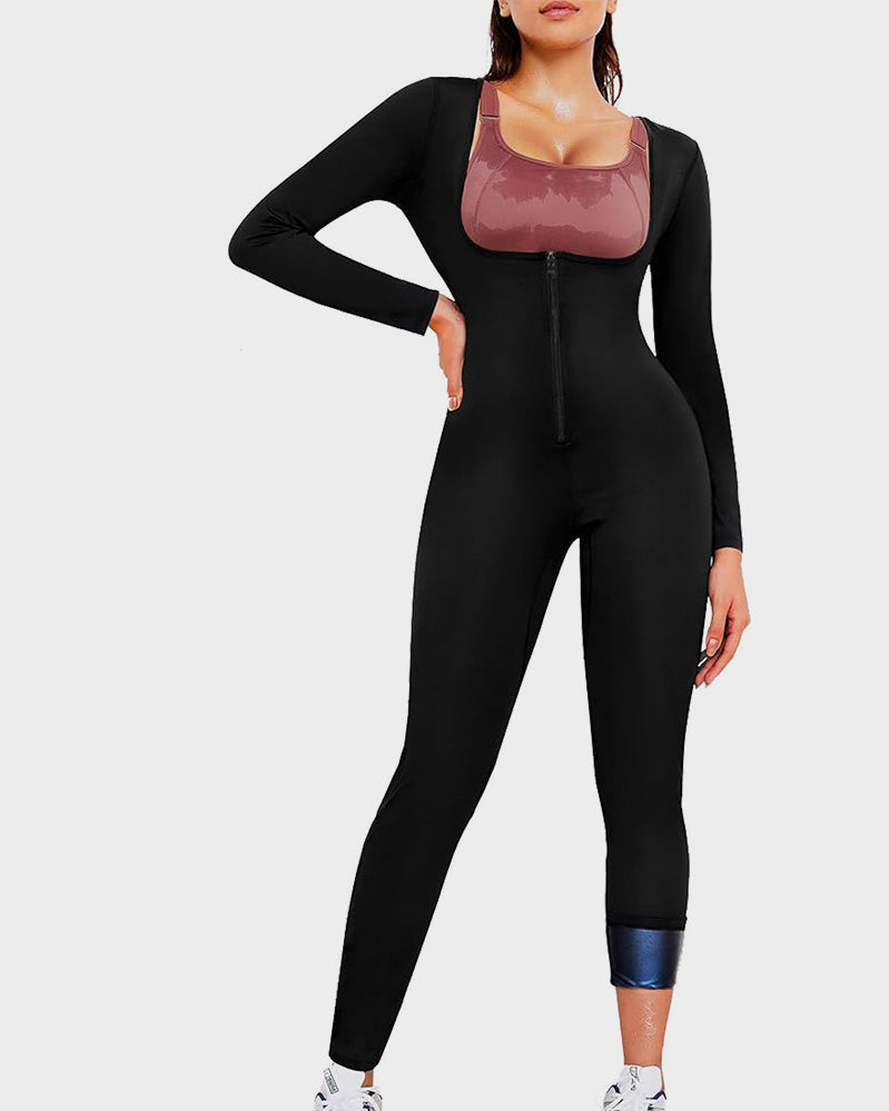 Sauna Fullbody Jumpsuit met Rits voor Gewichtsverlies