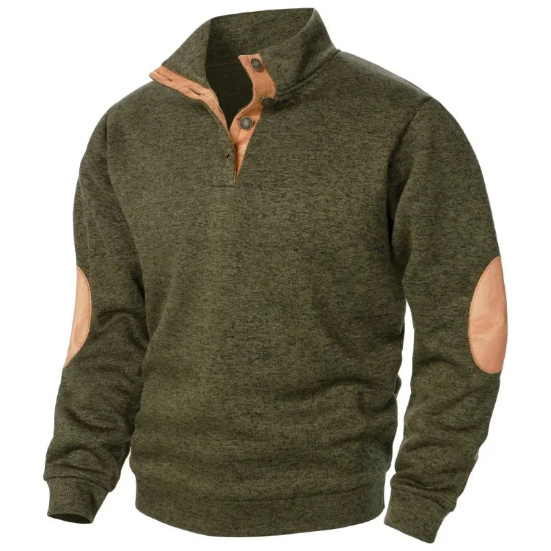 Heren V-hals Sweatshirt voor Outdoor & Casual Stijl