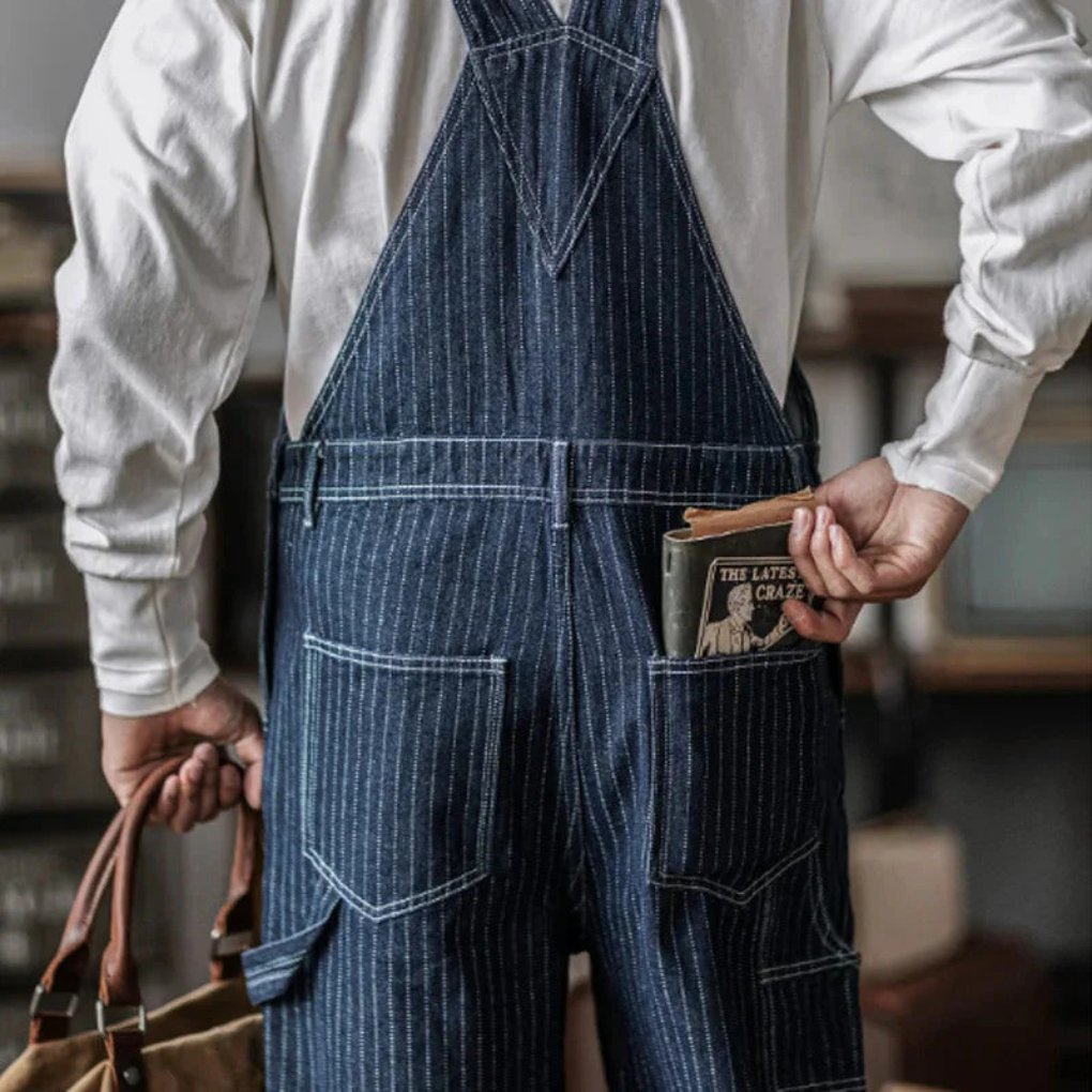 Indigo denim overall