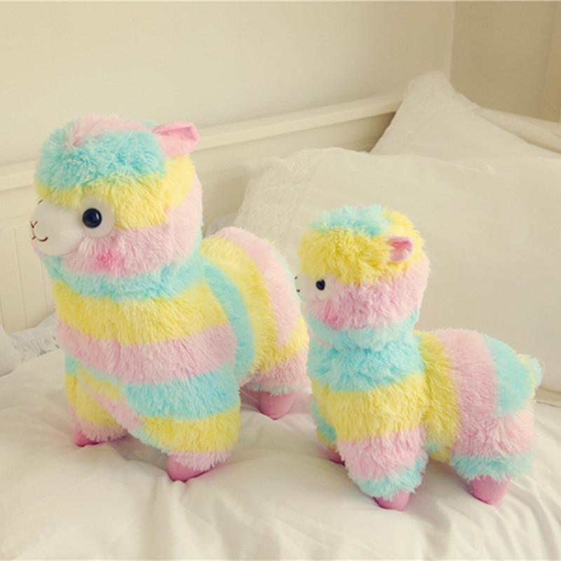 Zacht Regenboog Alpaca Knuffeldier voor Baby's en Kinderen