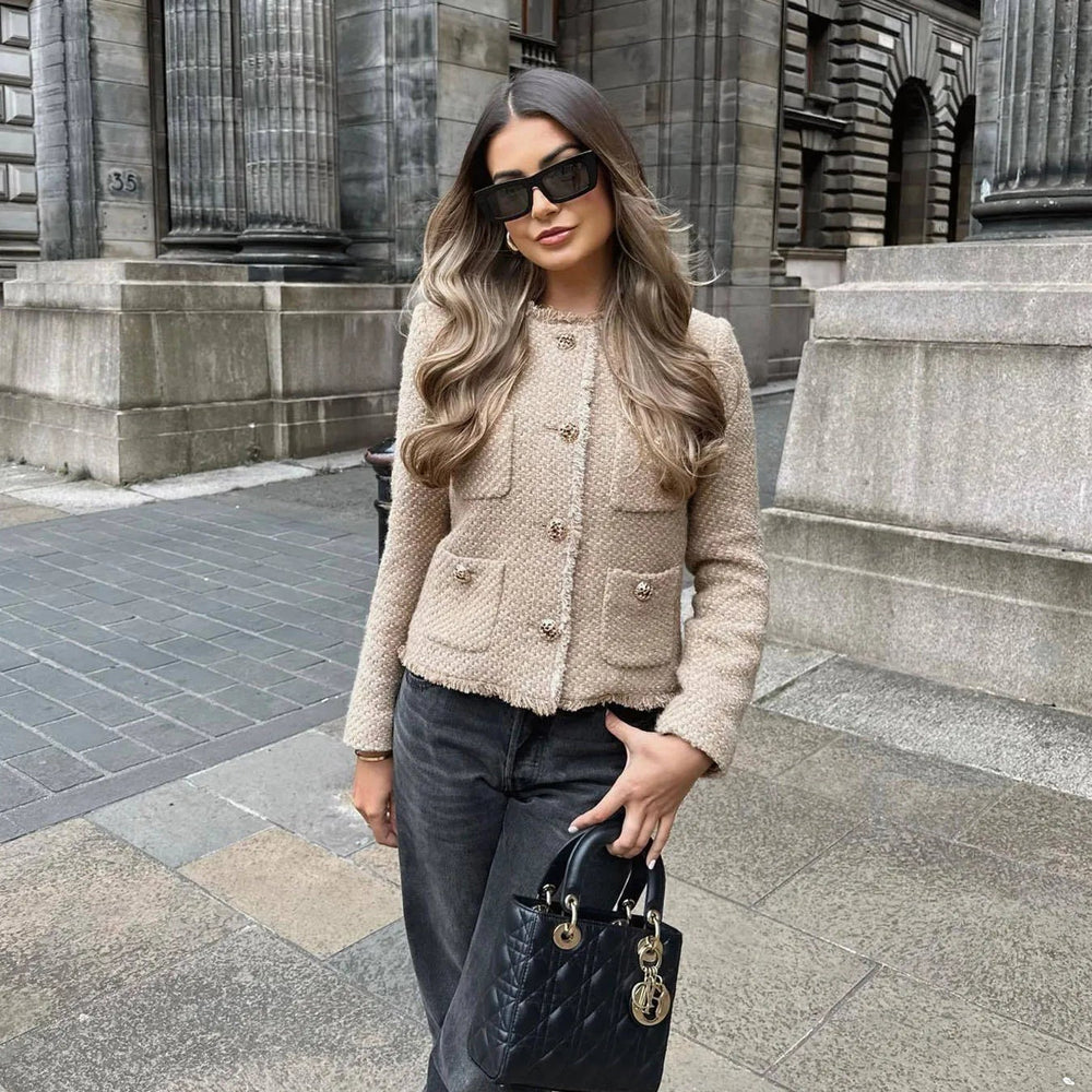 
                  
                    Sophia - Tijdloos Tweed Vest voor Dames - SkinzLine
                  
                