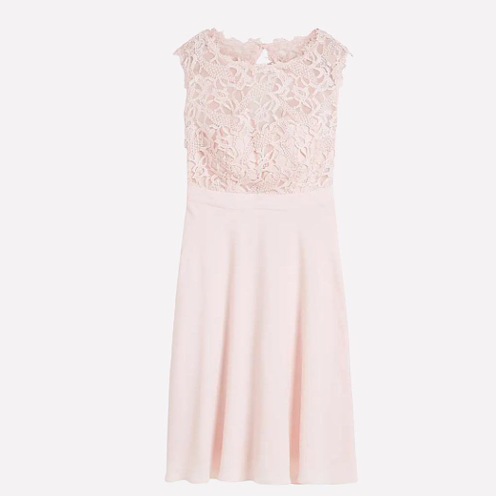 Vrouwen's Mini Jurk met Kant