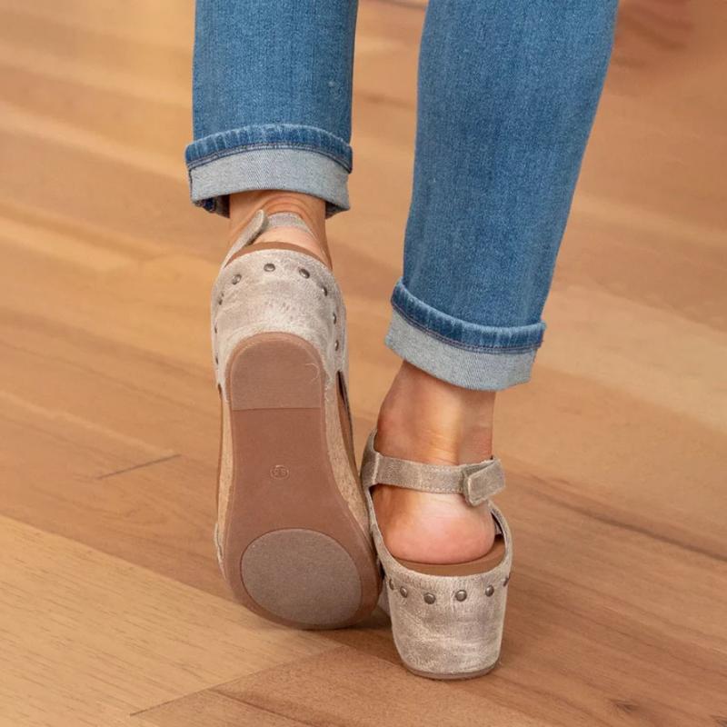 Egonomisch Leren Dames Sandalen met Extra Support
