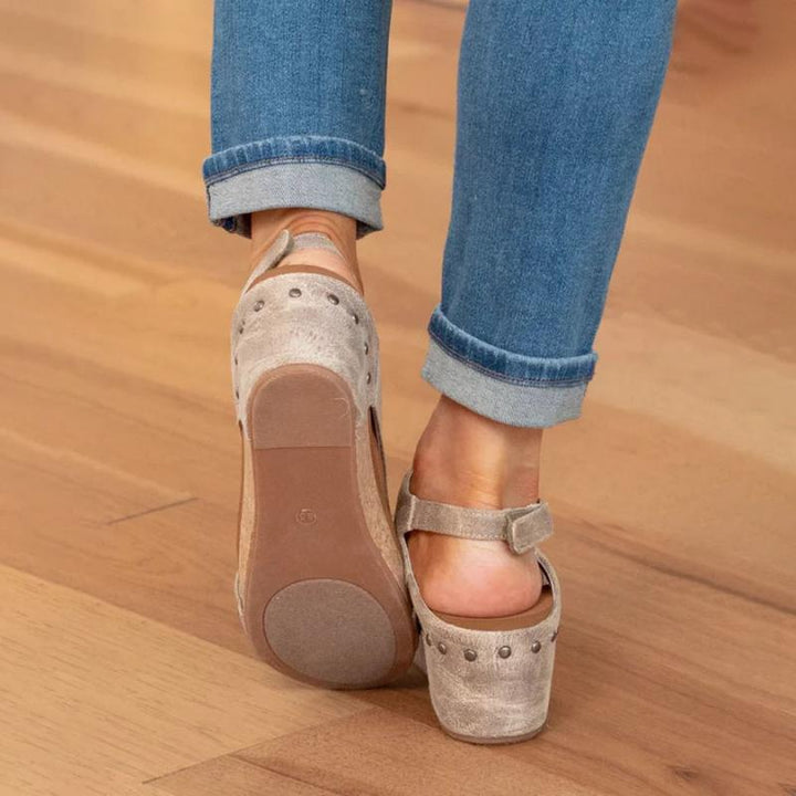 Egonomisch Leren Dames Sandalen met Extra Support
