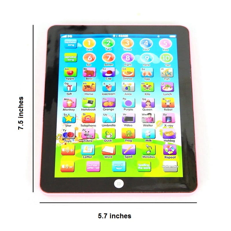 Interactieve Lerentablet voor Kinderen met Geluiden, Kleuren en Quizfunctie – 7,5 Inch