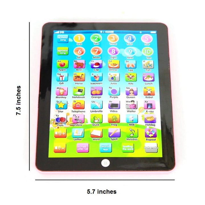 Interactieve Lerentablet voor Kinderen met Geluiden, Kleuren en Quizfunctie – 7,5 Inch