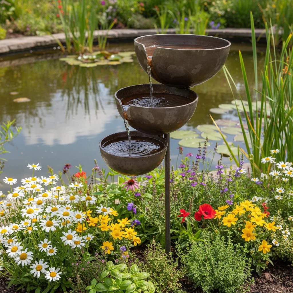 Regenopvang-vogelbad - natuurlijke waterbron voor vogels en bijen