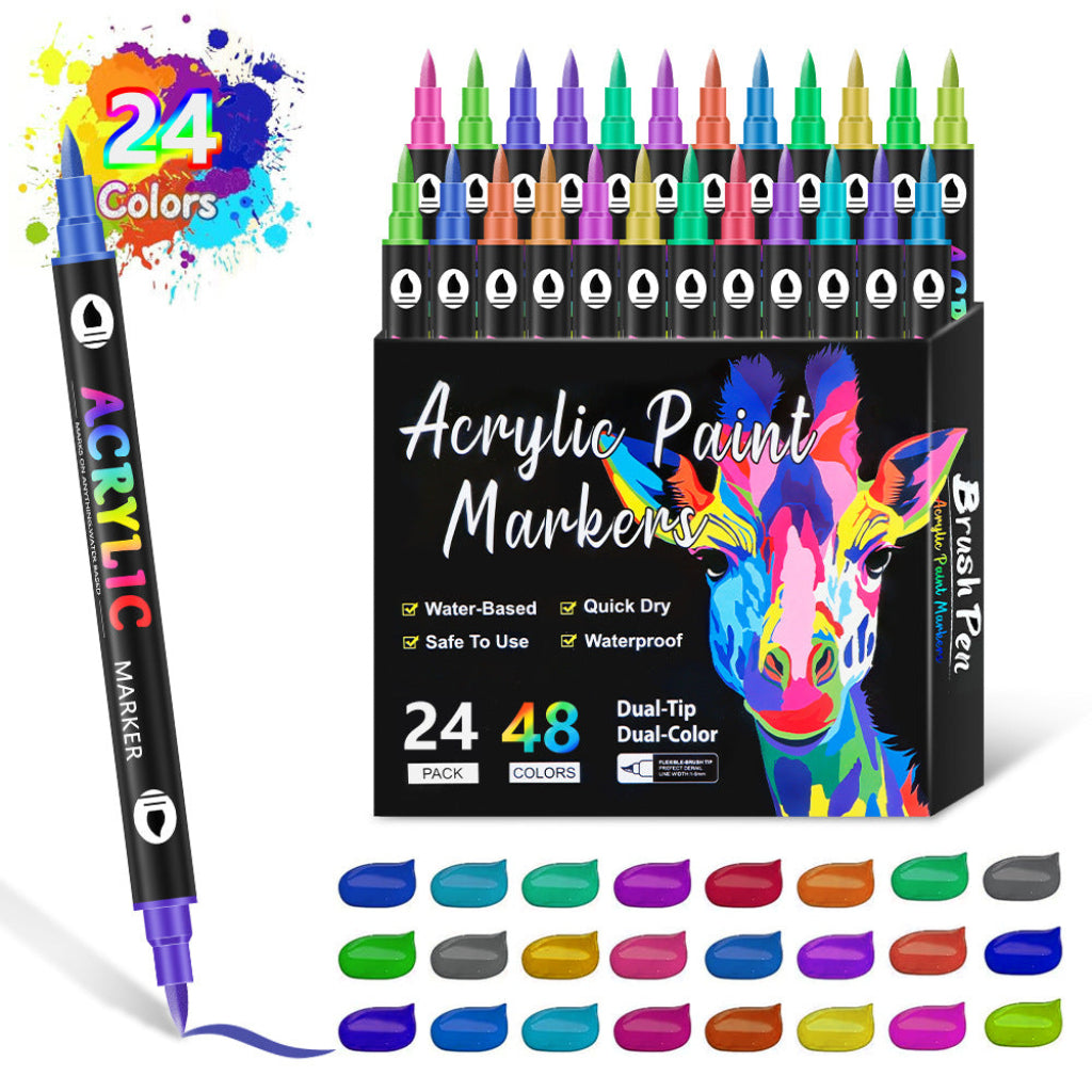 Double-headed Two-color Acrylic Marker Pen Children's Painting