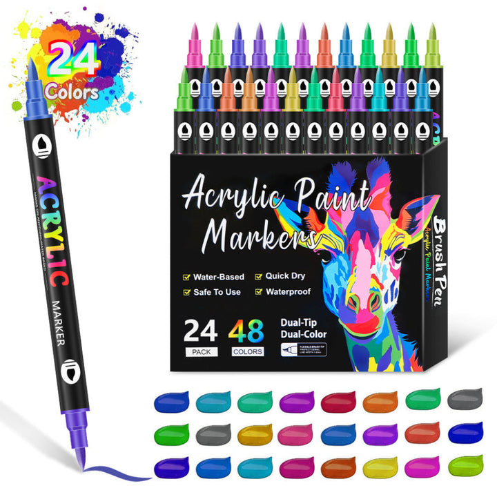 Double-headed Two-color Acrylic Marker Pen Children's Painting