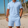 Casual poloshirt en shortset voor heren