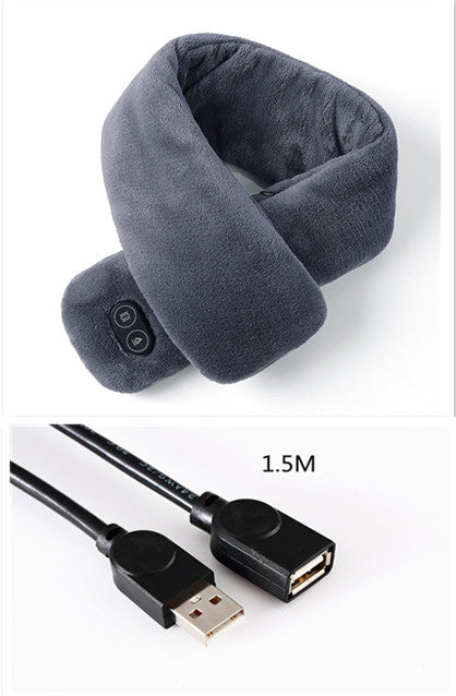 Verwarmde nekwarmer met trilmassage, 3 warmtestanden via USB