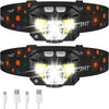 2-pack Ultra-heldere Oplaadbare LED Hoofdlamp met Beweegsensor – Lumivor
