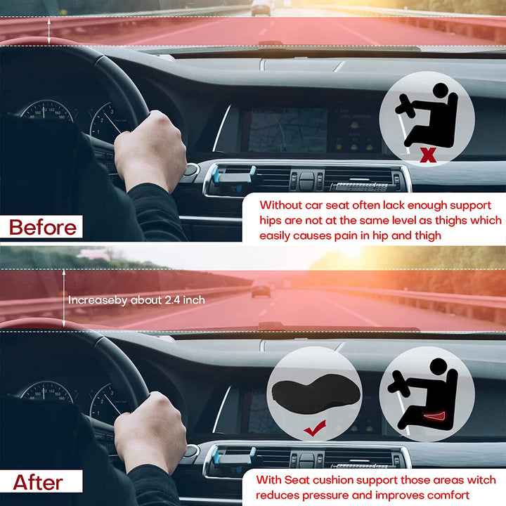 Pro-versie Verhogingskussen voor Autostoel voor Meer Rijcomfort